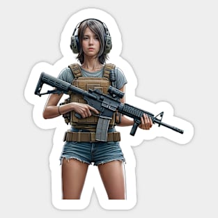 Tactical Girl Sticker